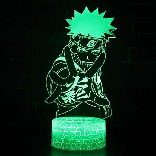 luz de luna led anime naruto theme 3d