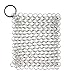 Best Value Cast Iron Cleaner Set With 5 Items: Scrub Brush + 2 Pan Scrapers + Silicone Pan Handle + Cast Iron Chainmail Cleaning Net That Will Help To Keep Your Cast Irons, Pots & Pans Super Clean