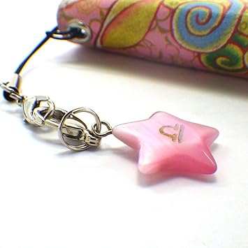 Amazon Co Jp 星座別ラッキーカラー 星型ストラップ てんびん座 01