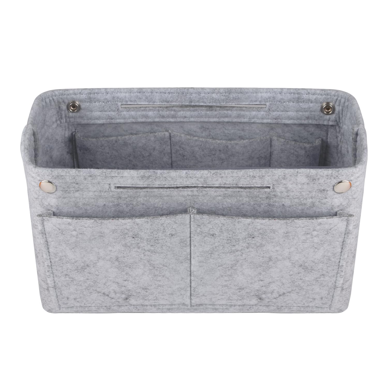NOTAG Felt Handbag Organiser, Multi-Pocket Purse Organiser Bag Insert 2 Sizes, 8 Colors (S, Grey)