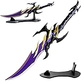 COSWOR 24.6" Anime All Metal Antares' Fangs Sword Sung Jinwoo with Display Stand for Cosplay, Collection-Version 2