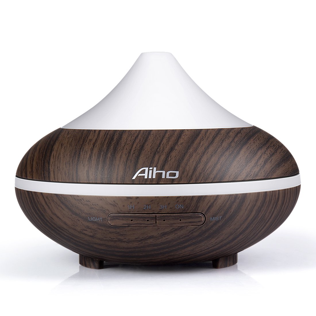 Aiho Aromatherapy Essential Oil Diffuser 200ML 5-IN-1 Cool Mist Mini Ultrasonic Humidifier With 7 Color Changing Lamps 4 Timer Settings and Waterless Auto Shut-Off