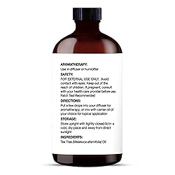 Majestic Pure Tea Tree Essential Oil with Glass