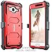 Samsung Galaxy Luna / Galaxy J1 (2016) J120 / Amp 2 / Express 3 case, COVRWARE [Aegis Series] Built-in [Screen Protector] Heavy Duty Full-Body Rugged Holster Armor [Belt Clip][Kickstand], Red