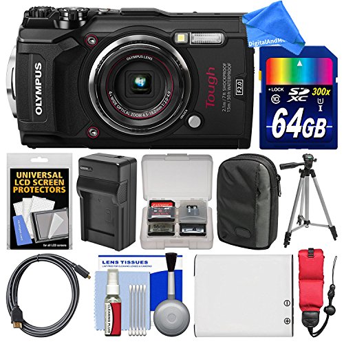 Olympus-Tough-TG-5-4K-Wi-Fi-GPS-Shock-Waterproof-Digital-Camera-Black-with-64GB-Card-Case-Battery-Charger-Tripod-Float-Strap-DigitalAndMore-BundleKit