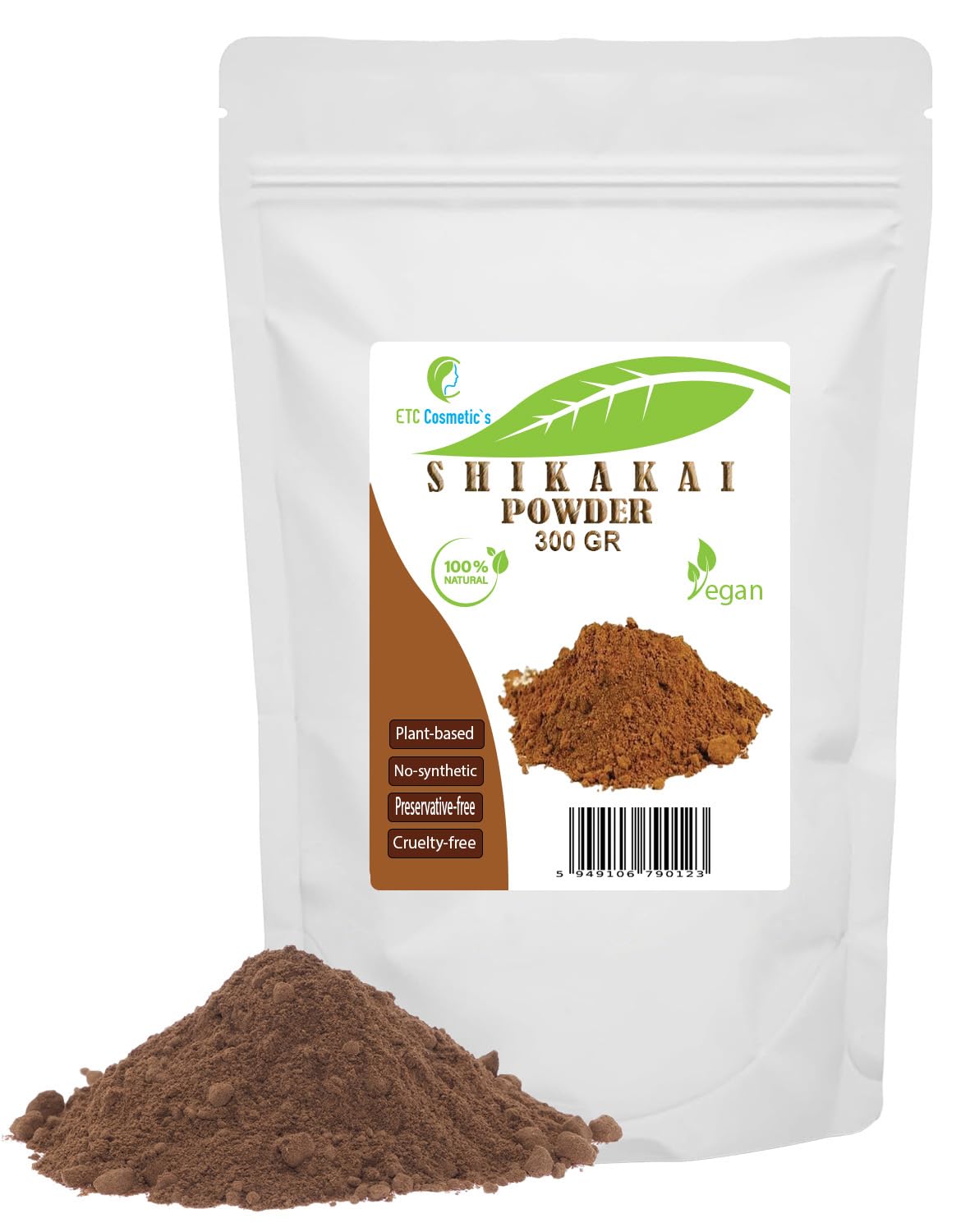 SHIKAKAI POWDER - 100/200/300 Gr - Good hair cleansing abilities | Suitable for all hair types & oily skin, problem skin | 100% Pure and Natural (300 Gr)