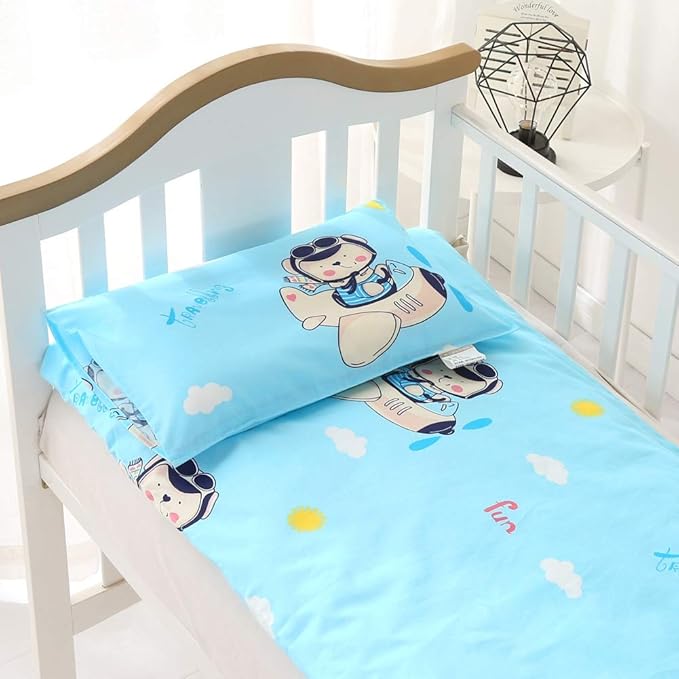 BXWQPP 6 Piece Cute Children's Duvet Cover Animals Planes Racing Car