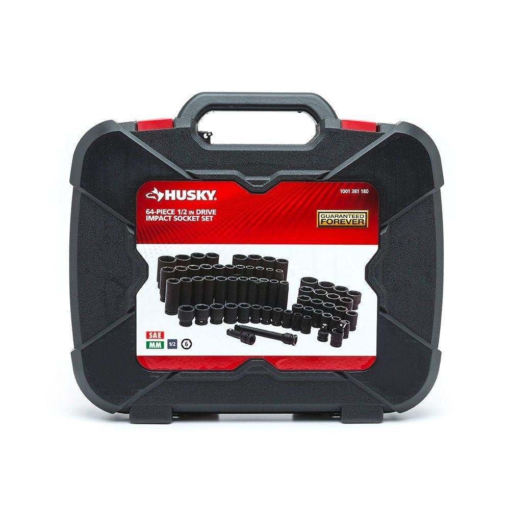 HUSKY 64PIECE 1/2 in DRIVE IMPACT SOCKET SET Industrial