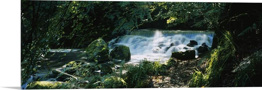 GREATBIGCANVAS Waterfall in The Forest, Birks O Aberfeldy, Perthshire, Scotland Metal Wall Art Print, 36"x12"
