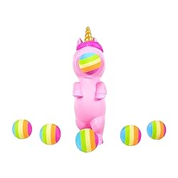 Hog Wild Pink Unicorn Popper Toy - Pop Foam Balls