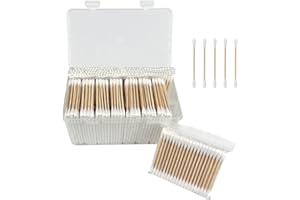Bamboo Cotton Swabs 1000 Count - Garrelett Natural Organic Cotton Buds For Ear - Ear Sticks with A Storage Box Included - Str