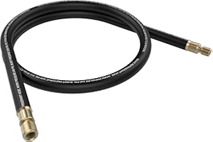 NAVAC NHB1 High-Flow Refrigerant Hose | 3/8" to 1/4" Fittings | 6 Feet Length | 1/2" Internal Diameter | Faster HVAC Evacuati