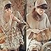 HuntGold Lady Women Fashion Camellia Warm Soft Wool Crochet Headband Knit Wide Hair Band(beige)