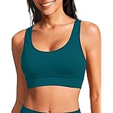 Holipick Women's Sports Bra Bikini Top Criss Cross Scoop Neck Swimsuit Bathing Suit Top Only