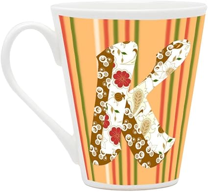 Amazon Co Jp Homesogood アルファベット K デザインパターン ラテコーヒーマグ ホーム キッチン