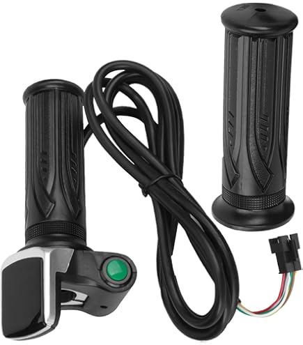 MUNEFE Electric Bike Throttle Grip, Electric Bike Throttle Handle, Full