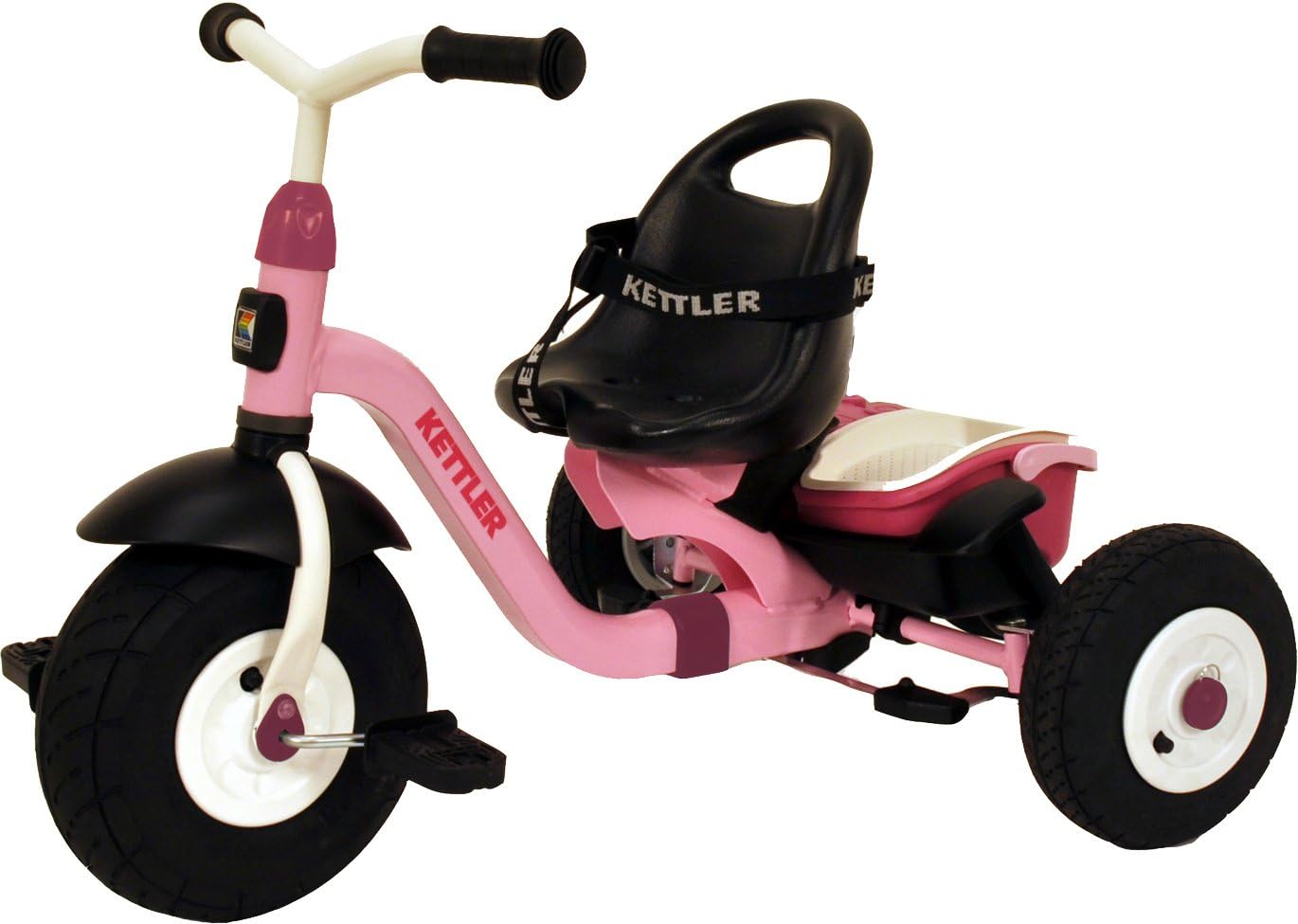 Kettler Happy Air Navigator Stella Convertible Tricycle with Push Handle for Steering and Toy Sand Bucket, Toddler Stroll and Ride Trike