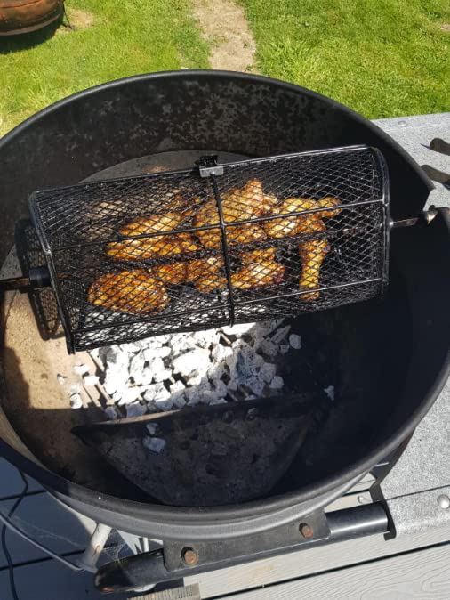 only fire Universal Rotisserie Basket Grill Accessory, Teflon Rotisserie Grill French Fries