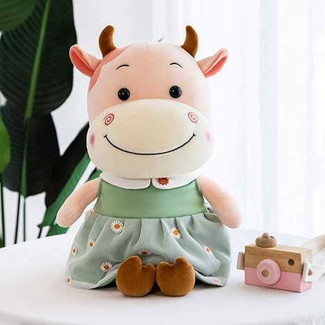 Amazon Co Jp 抱き枕 かわいい クッション ぬいぐるみ 45cm プレゼント グリーン 可愛い 抱きまくら かわいい リラックス 癒し 牛 癒しグッズ 動物 アニマル 大きい 抱きまくら 彼女彼氏へ 誕生日プレゼント ホーム キッチン
