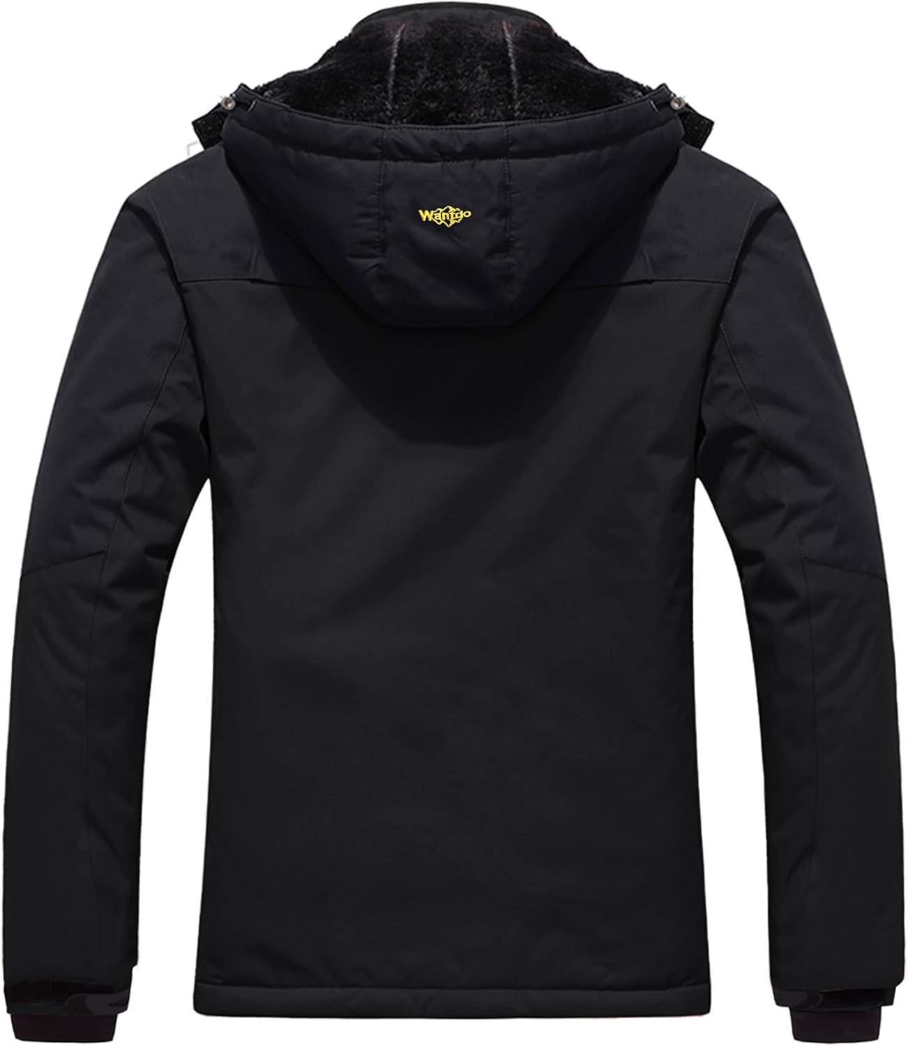 Wantdo Men's Mountain Waterproof Ski Jacket Windproof Rain Jacket Winter Warm Snow Coat: Clothing