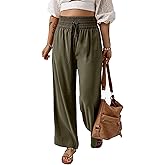 SCORP Women's Loose Elastic Waist Pants Casual High Waist Drawstring with Pockets