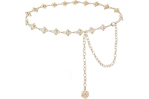 Suyi Chain Belts for Women Rhinestone Waist Chain for Dress