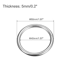 uxcell 304 Stainless Steel O Rings, 3pcs