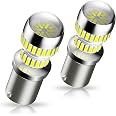 2X AUXITO 1156 BA15S LED Reverse Light Bulbs – Super White 6000K, 4W Each