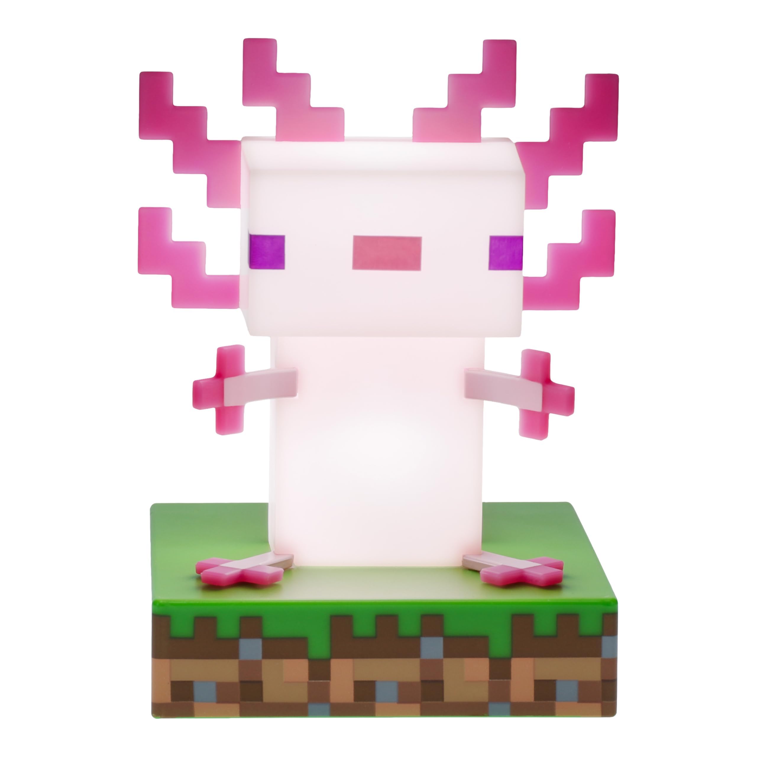 Paladone Minecraft Officially Licensed Axolotl Free Standing Desk Light, Gaming Room Decor and Merchandise for Boys and Girls, Nightlight Gift Accessory for Playroom and Bedroom