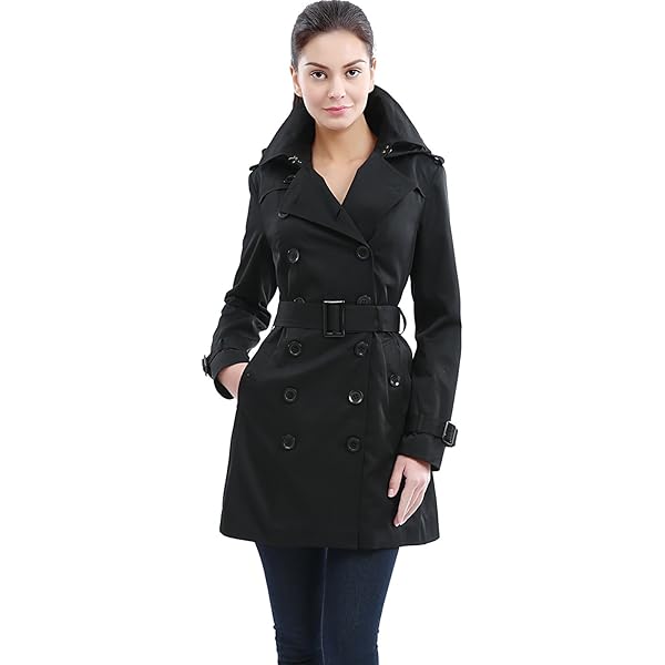 Amazon.com: BGSD Women Tori Waterproof Hooded Short Trench Coat