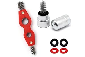 BUXIMN Battery Terminal Cleaner Kit, Battery Terminal Brush & 4 in 1 Copper Tubing Brush & 2pcs Anti-Corrosion Fiber Washers