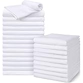 UNIMADE Salon Towels 24 Pack, Super Soft Microfiber Hand Towel, Highly Absorbent Hair-Drying Cloth for Gym, Bath, Spa Use and Home Beauty Care - White (16x29 inch)