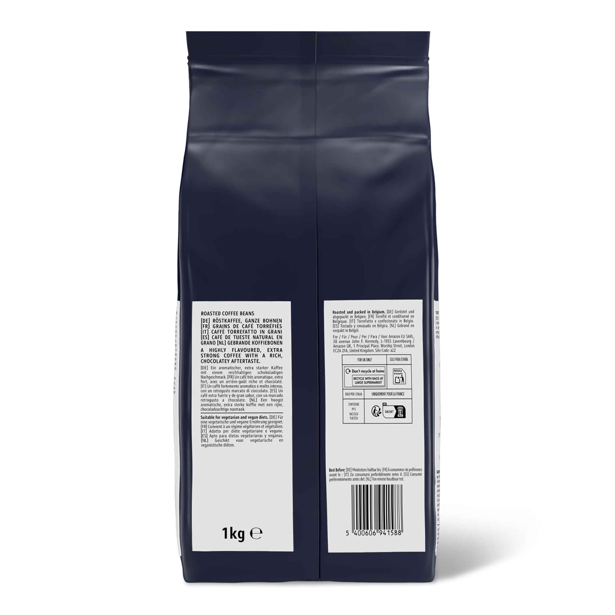 by Amazon Intenso Kaffeebohnen, dunkel geröstet, 2 kg (2 Packungen à 1kg) – Rainforest Alliance Certified 5