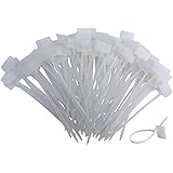 Huouo 200&nbsp;pcs 4&nbsp;inches Nylon Cable Marker Ties Self-locking Cord etiquetas etiqueta Wire cierre de cremallera Ties
