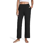 GYS Bamboo Viscose Pajama Pants for Women, Soft Wide Leg Pants with Pockets, Comfy Lounge Bottoms Loose Yoga Sweatpants S-XXL