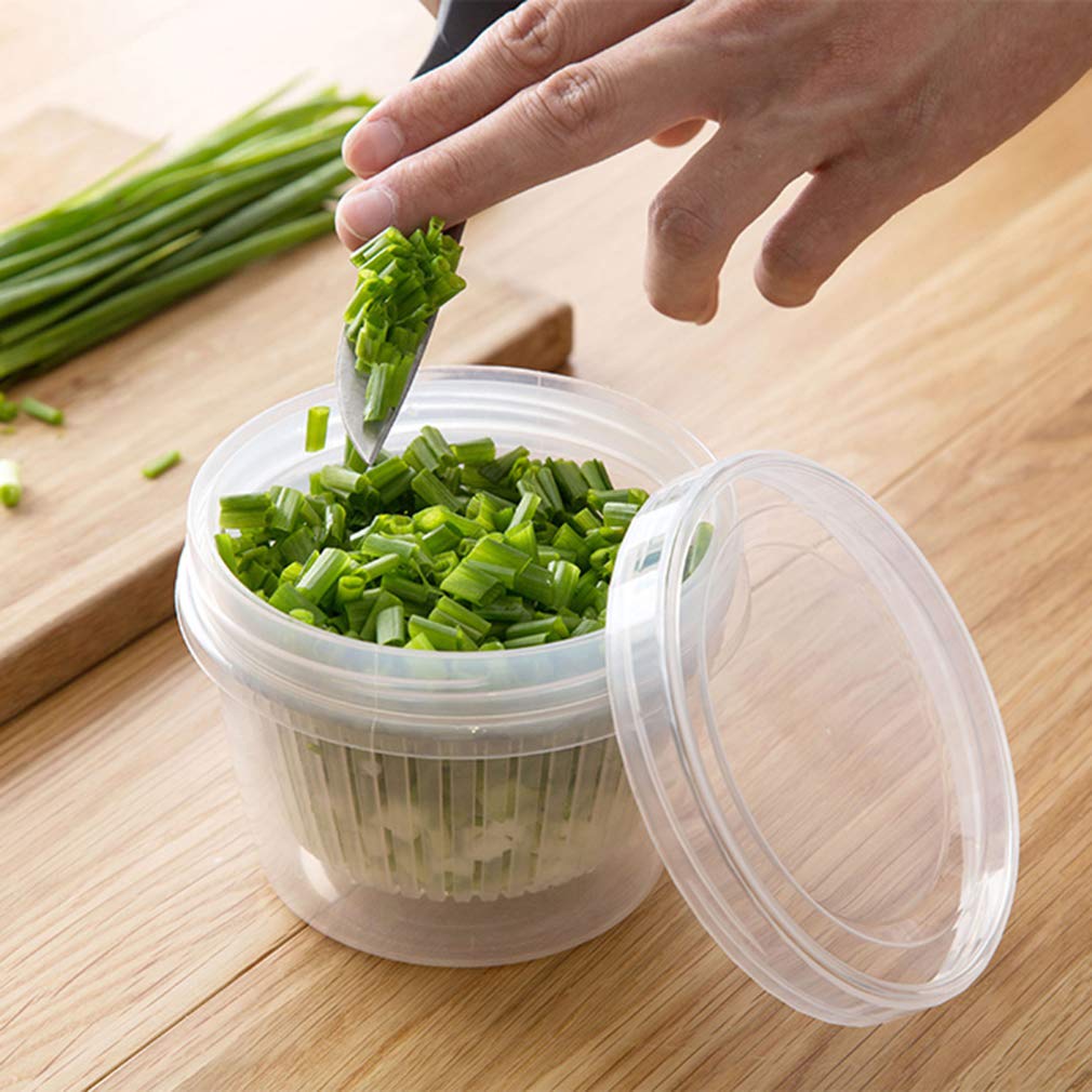 LnLyin - Caja de Vaciado con Tapa de Rosca Redonda, Transparente ...