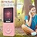 Mp3 Player, RUIZU X02 Ultra Slim Music Player with FM Radio, Voice Recorder, Video Play, Text Reading, 80 Hours Playback and Expandable Up to 128 GB (Rose)