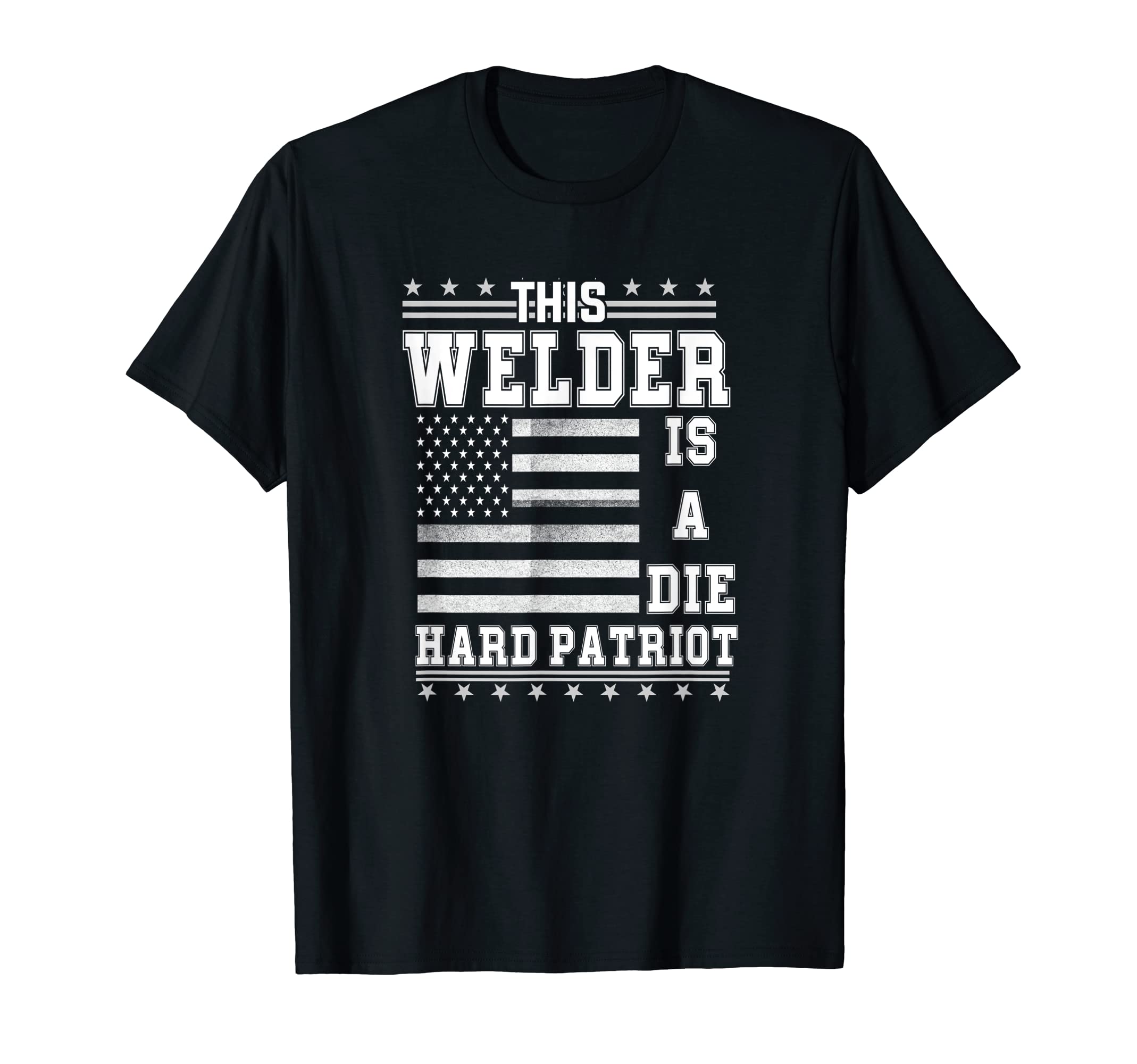 Mens Welder American Welding US Flag Fabricator Metalworker T-Shirt