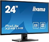 iiyama X2481HS-B 24" Full HD VA LCD Monitor Slim Bezel 6ms HDMI DVI VGA Speakers view 2