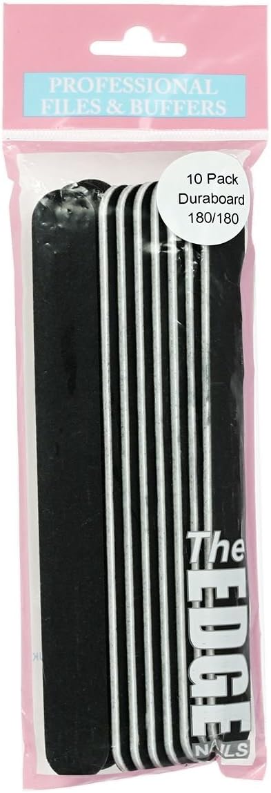 The Edge Duraboard 180/180 Grit Nail File - Pack of 10