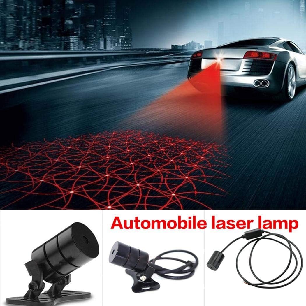 Nessere Car Cool Pattern Anti-Collision Rear Tail Fog Driving Laser Caution Light
