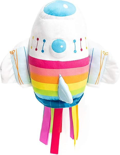 Amazon Com Jay Franco Over The Moon Rocket Plush Stuffed Pillow Buddy Super Soft Polyester Microfiber 17 Inch Official Netflix Product Home Kitchen