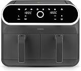 Tower Elite Dual Basket Air Fryer 8L 1700W Graphite T17194