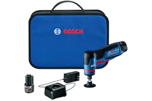 Bosch GWG12V-20SB23 12V Max Brushless 1/4 In. Right Angle Die Grinder Kit with (2) 3 Ah Batteries