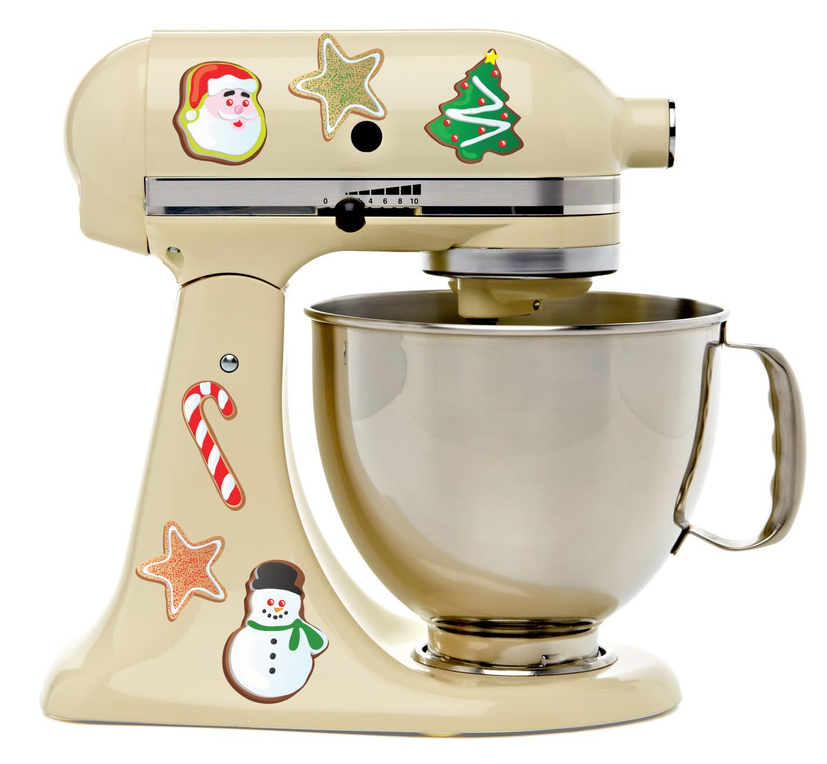 Christmas Decorated Cookies Cute Holiday Characters Kitchen Decal Kit Mixer Machine Art Wrap