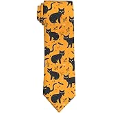 Halloween Skull Pumpkin Bat Men'S Tie Funny Casual Neckties For Men Holiday Season Party Gifts