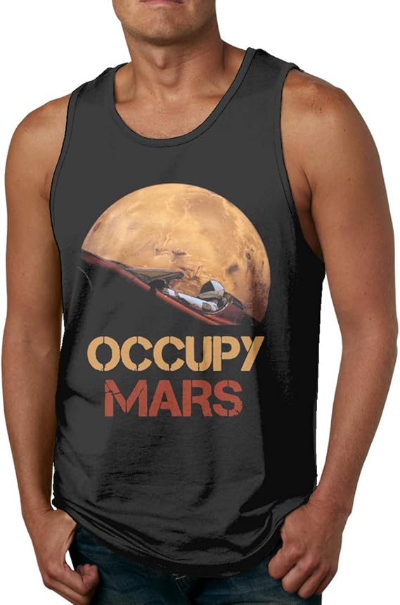 Amazon Co Jp Occupy Mars Spacex タンクトップ メンズ インナーシャツ 綿100 肌着 トレーニング ノースリーブ 筋トレ フィットネス スポーツウェア 吸汗 速乾 服 ファッション小物