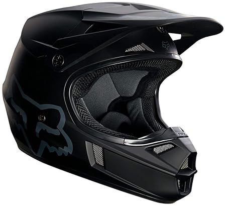 FOX V1 Matte Black 2016 Kinder Motocross Helm S (47/48)