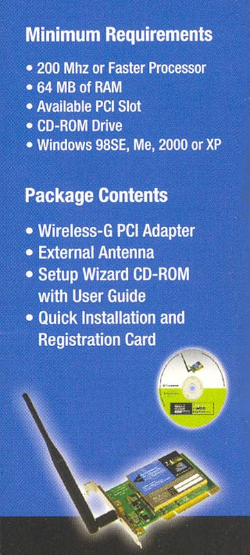 Cisco-Linksys WMP54G Wireless-G PCI Adapter