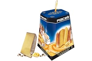 PIACELLI Italian Pandoro Gourmet Bread - Authentic Italian Dessert with Buttery Vanilla Flavor - Pandoro Cake Imported from Italy - Holiday Cake Ideal for Christmas, & Special Celebrations - 750g